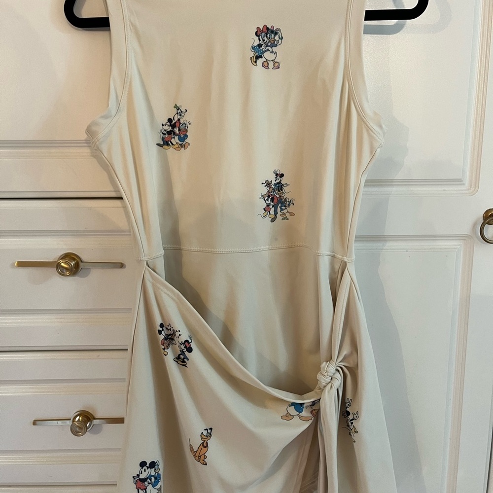 Disney Women's Cream Mini Dress with Character Accents by Mapa